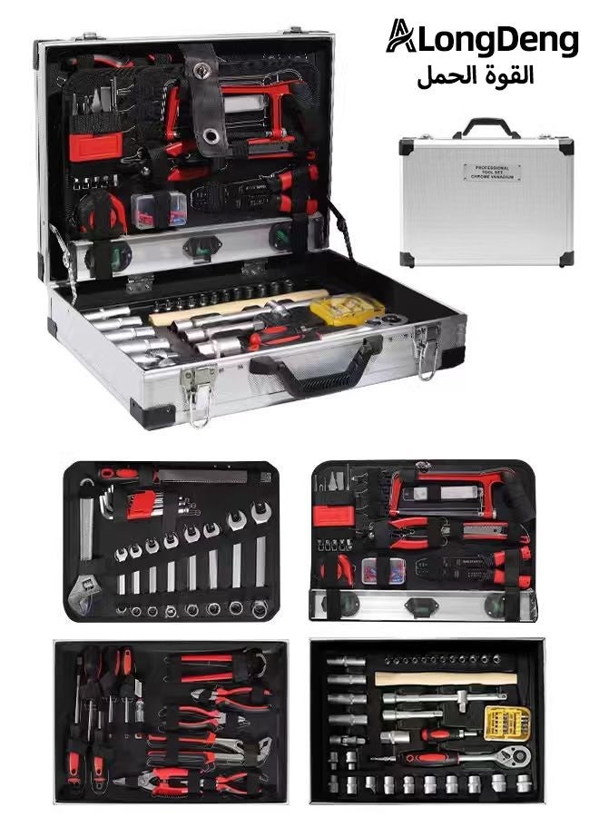 ALongDeng 139 Pcs Home Repair Tool Kit with Toolbox Storage Case Complete Tool Set with Screwdriver Hammer Tools for Household Auto Apartment Garage Maintenance DIY Projects - Image 1